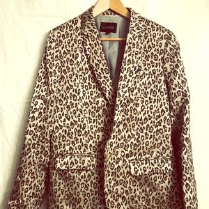 Leopard Print Banana Republic Blazer